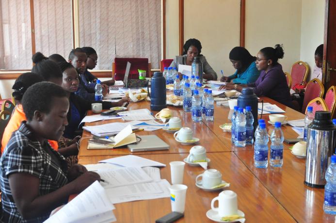 Dorothy Mukasa leading UW team making submissions to the then Data Protection and Privacy, Bill 2015.